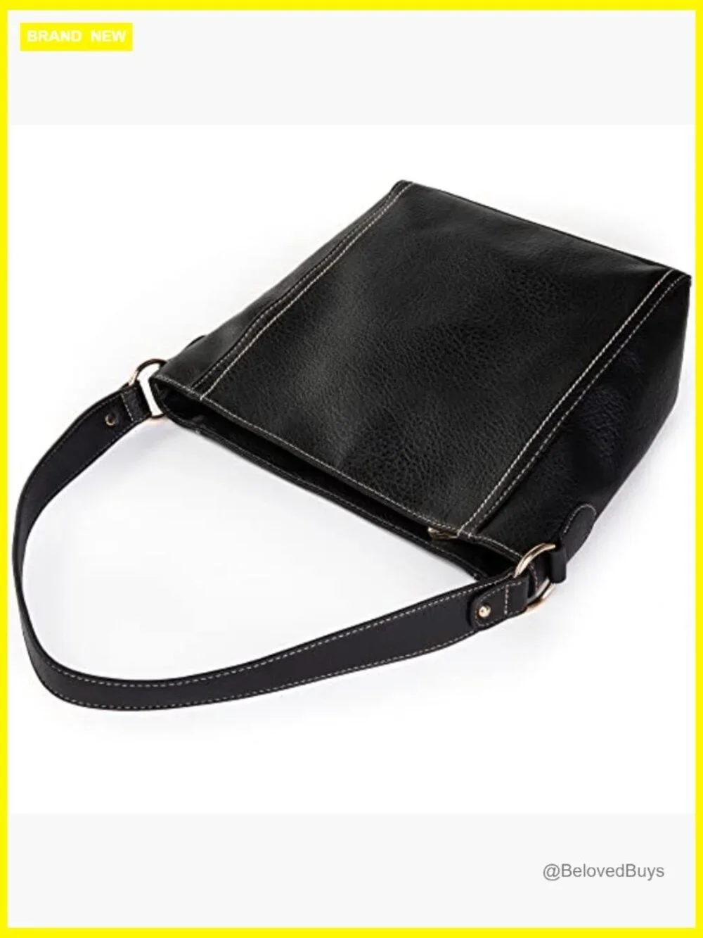 Vegan Leather Hobo Shoulder Bag Soft Medium Handbag
